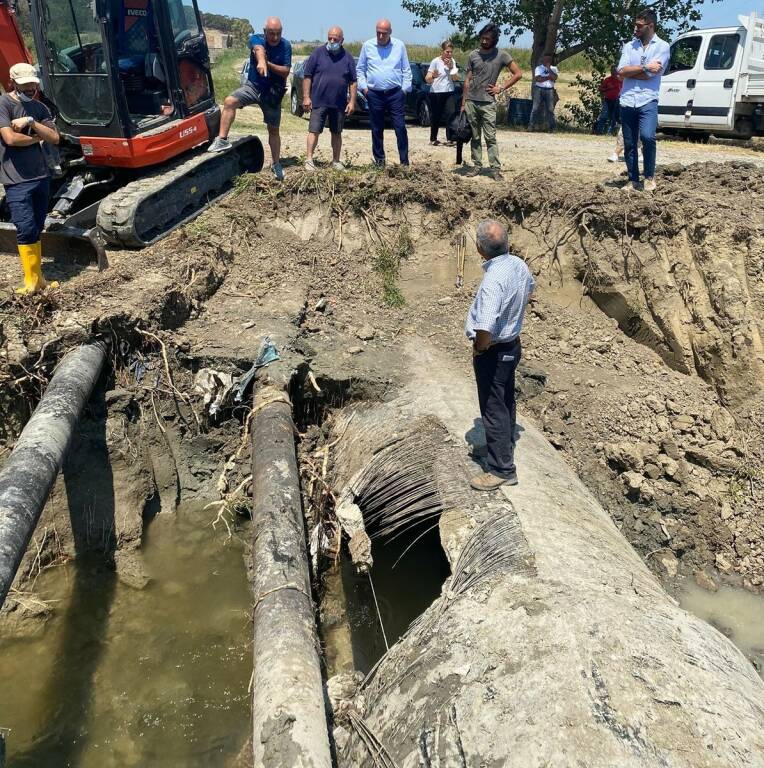 rete idrica rottura contrada vela corap