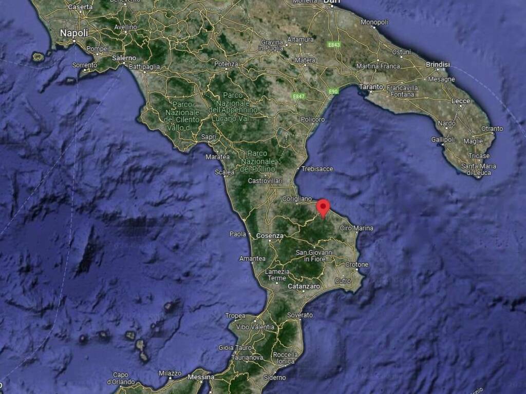 mappa terremoto