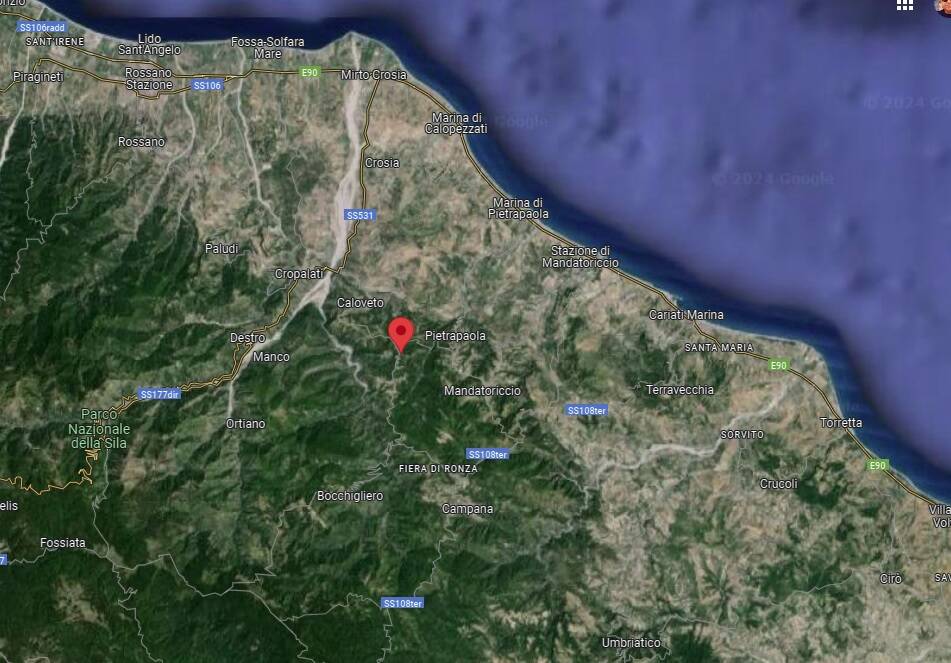 mappa terremoto