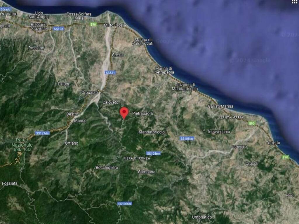 mappa terremoto